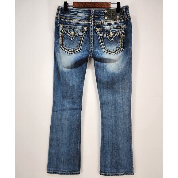 Miss Me Mid-Rise Bootcut Contrast Stitch Jeans 28L - Picture 1 of 11